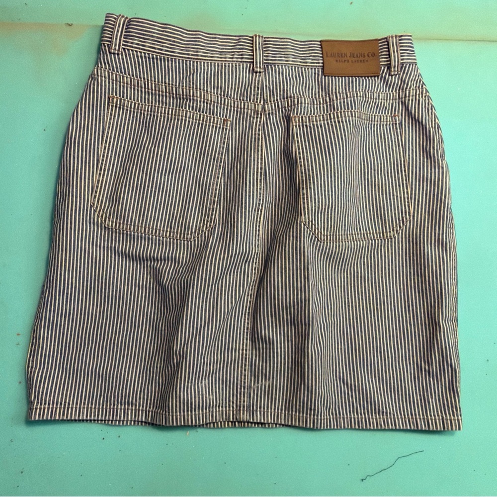 Ralph Lauren Blue Label Striped Skirt - Blue and White